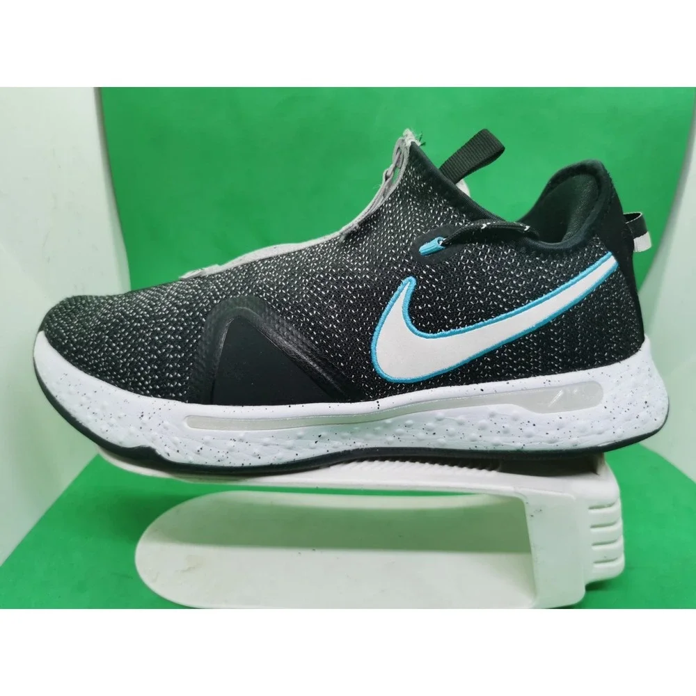 Nike PG 4 Paul George Black Wolf Grey Teal Blue Men Size 11 Basketball Shoes C8